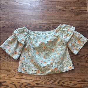 Anthropologie LAIA Ashtabula Off-The-Shoulder Ruffle Top